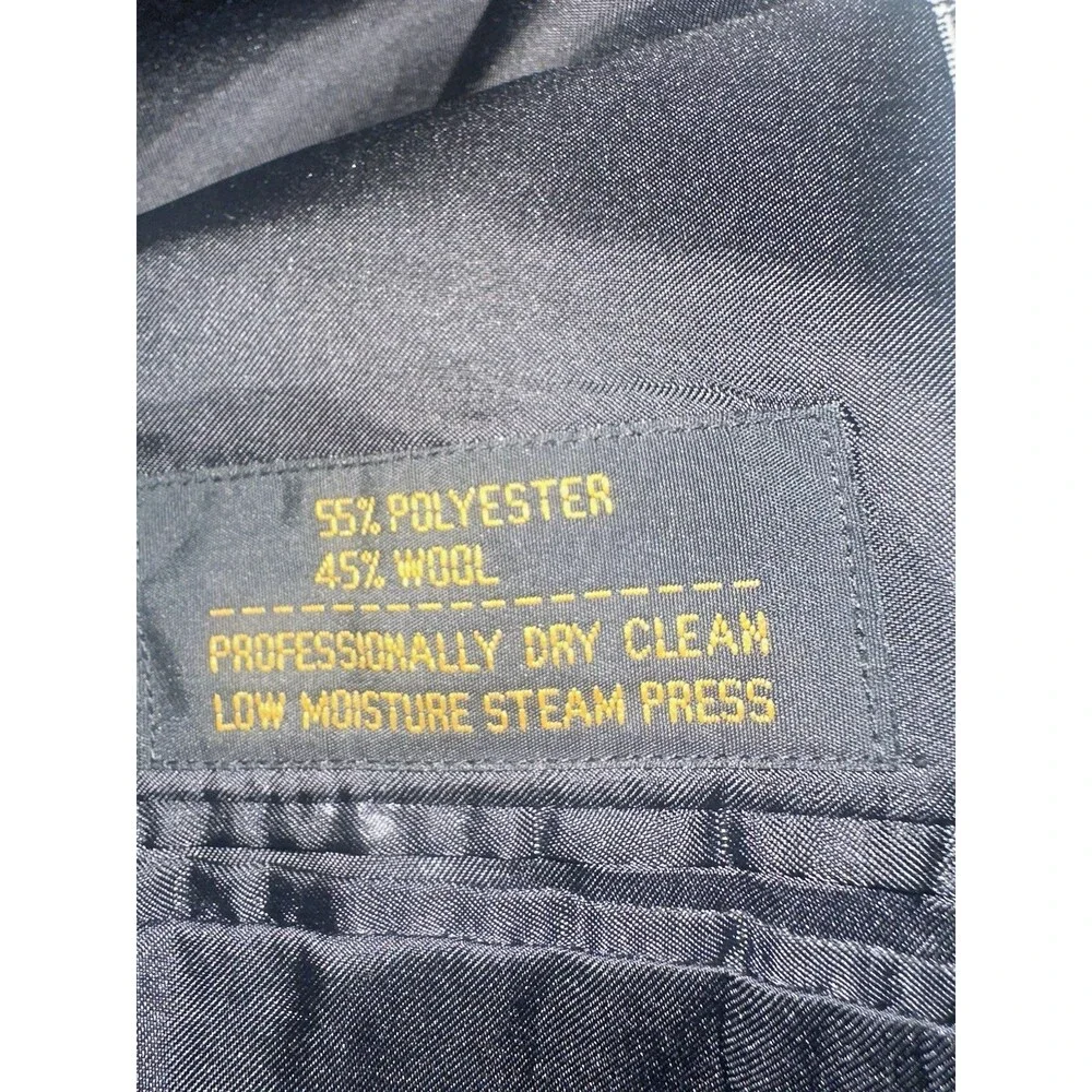 Vintage PIERRE BALMAIN Paris Men 39L Wool Blazer Jacket Designer Grey Glen Plaid